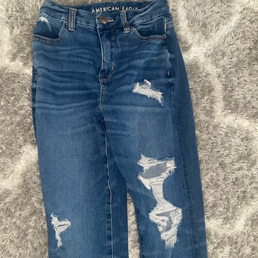 Dark wash curvy American eagle jeans